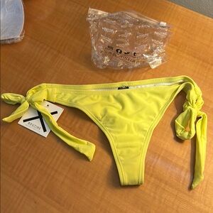 Boutine LA Neon Yellow Tie-Side Bikini Bottom